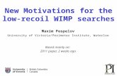 New Motivations for the low-recoil WIMP searches
