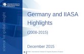 Germany and IIASA Highlights  (2008-2014)