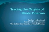 Tracing the Origins of  Hindu Dharma