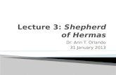 Lecture 3:  Shepherd of  Hermas