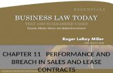 Chapter  11   Performance and Breach in Sales and Lease Contracts