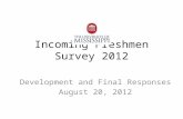 Incoming  Freshmen Survey 2012
