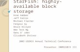 StarFish : highly-available block storage
