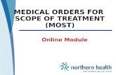 MEDICAL ORDERS FOR  SCOPE OF TREATMENT (MOST)