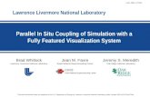 Parallel In Situ Coupling of Simulation with a Fully Featured Visualization System