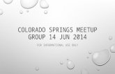 Colorado springs  meetup  group 14  jun  2014
