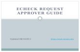 eCHECK  Request Approver Guide