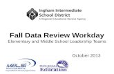 Fall  Data  Review Workday Elementary and Middle School Leadership Teams