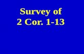 Survey of  2 Cor. 1-13