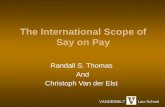 The International Scope of Say  on  Pay