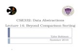CSE332: Data Abstractions Lecture 14: Beyond Comparison Sorting
