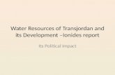 Water Resources of Transjordan and its Development – Ionides  report