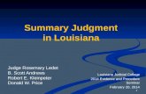 Summary Judgment  in Louisiana