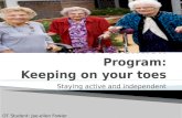 Falls Prevention Program: Keeping on your toes