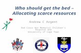 Who should get the bed – Allocating scarce resources