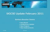 SIGCSE Update February 2011