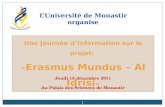 Une Journée d’Information sur le projet:  « Erasmus  Mundus  – Al  Idrisi »