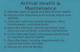 Animal Health & Maintenance