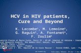 HCV in HIV patients, Cure and  Beyond