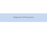 Diagnosis of Pneumonia