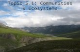 Topic 5.1: Communities & Ecosystems
