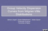Group Velocity Dispersion Curves from Wigner-Ville Distributions