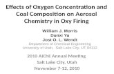 Effects of Oxygen Concentration and Coal Composition on Aerosol Chemistry in Oxy Firing