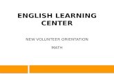 English Learning Center New Volunteer Orientation Math