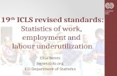 19 th  ICLS revised standards : Statistics of work,  employment and  labour underutilization
