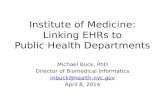 Institute of Medicine: Linking  EHRs  to Public  Health Departments