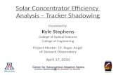 Solar Concentrator Efficiency  Analysis – Tracker Shadowing