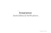 Insurance Deductibles & Verifications