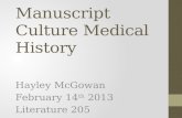 Manuscript Culture Medical  History