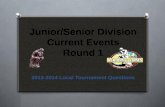 Junior/Senior Division Current Events Round 1