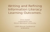 Writing and Refining Information Literacy Learning Outcomes.