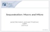 Sequestration: Macro and Micro