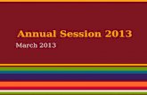 Annual Session 2013