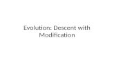 Evolution: Descent with Modification