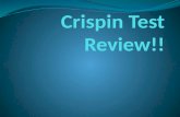 Crispin Test Review!!