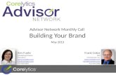 Advisor Network Monthly  Call  Building Your Brand