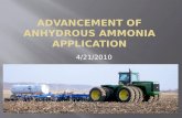 Advancement of Anhydrous Ammonia Application