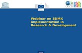 Webinar on SDMX implementation in Research & Development
