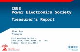 IEEE Power Electronics Society Treasurer’s Report
