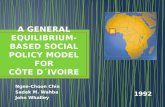 A GENERAL EQUILIBRIUM-BASED SOCIAL POLICY MODEL FOR CÔTE D´IVOIRE