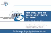 How well are we doing with CVC’s in EBMT? London 5th October 2012 Arno Mank, Nurse Researcher,