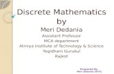 Discrete Mathematics by Meri Dedania Assistant Professor MCA department