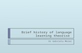 Brief history of language learning theorise