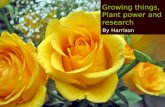 Growing things, Plant power and research