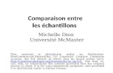 Comparaison entre le s échantillons Michelle Dion  Universit é  McMaster