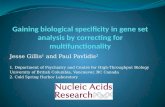 Gaining biological specificity in gene set analysis by correcting for  multifunctionality